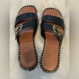 Coach Leather Sandals - Large C Buckle - only worn twice